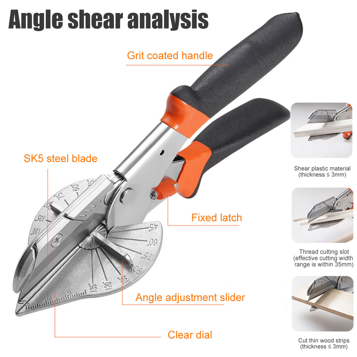 Angle Shear 45-135 Degree Miter Cutter Hand Shear - Image 10