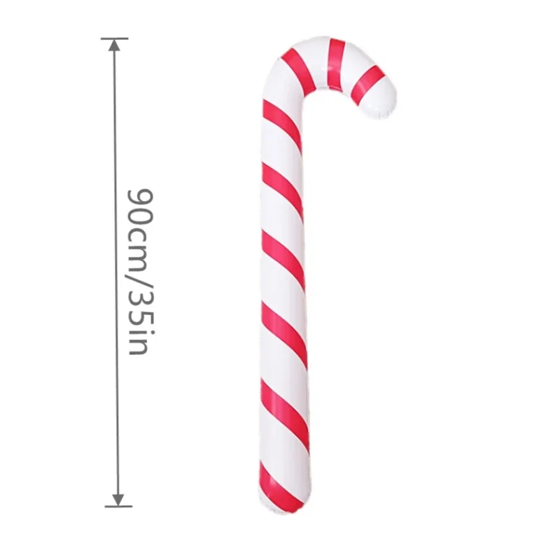 90cm Inflatable Christmas Candy Cane Stick Balloons Outdoor - Image 10