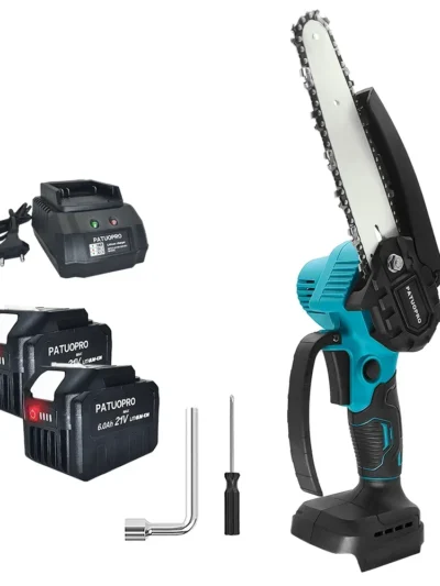 6inch Brushless Electric Chain Saw Cordless Portable Tree Branch