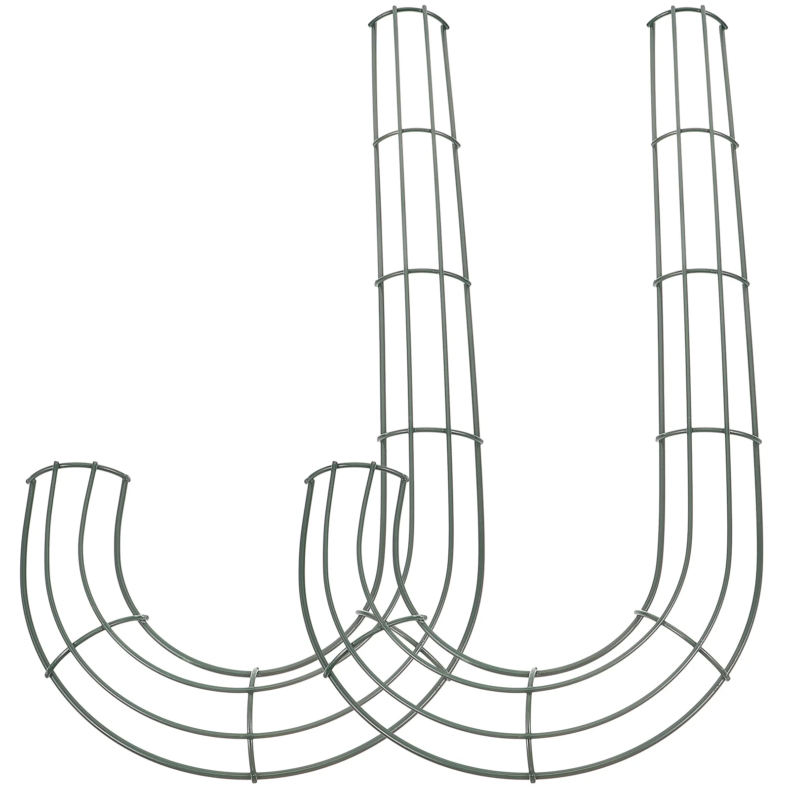 2 Pcs Christmas Wreath Decoration DIY Form Metal Frames Outdoor Iron Accessory Candy Cane Leaves Garland - Image 4