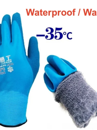 100% Waterproof Gloves for Men and Women, Winter Work Gloves for Cold Weather Thermal Insulated Freezer Gloves
