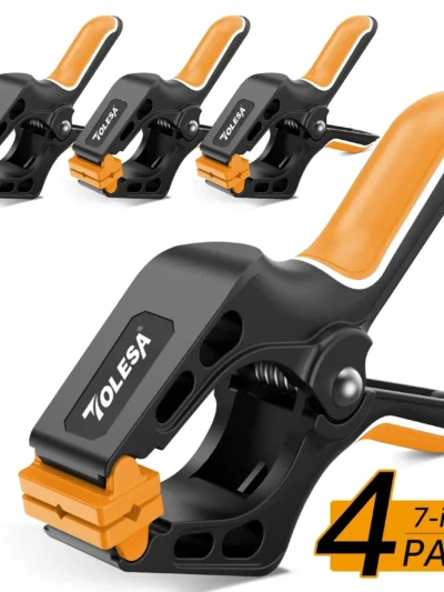 TOLESA 7" Spring Clamps Heavy Duty 4PCS Large Plastic Clamps