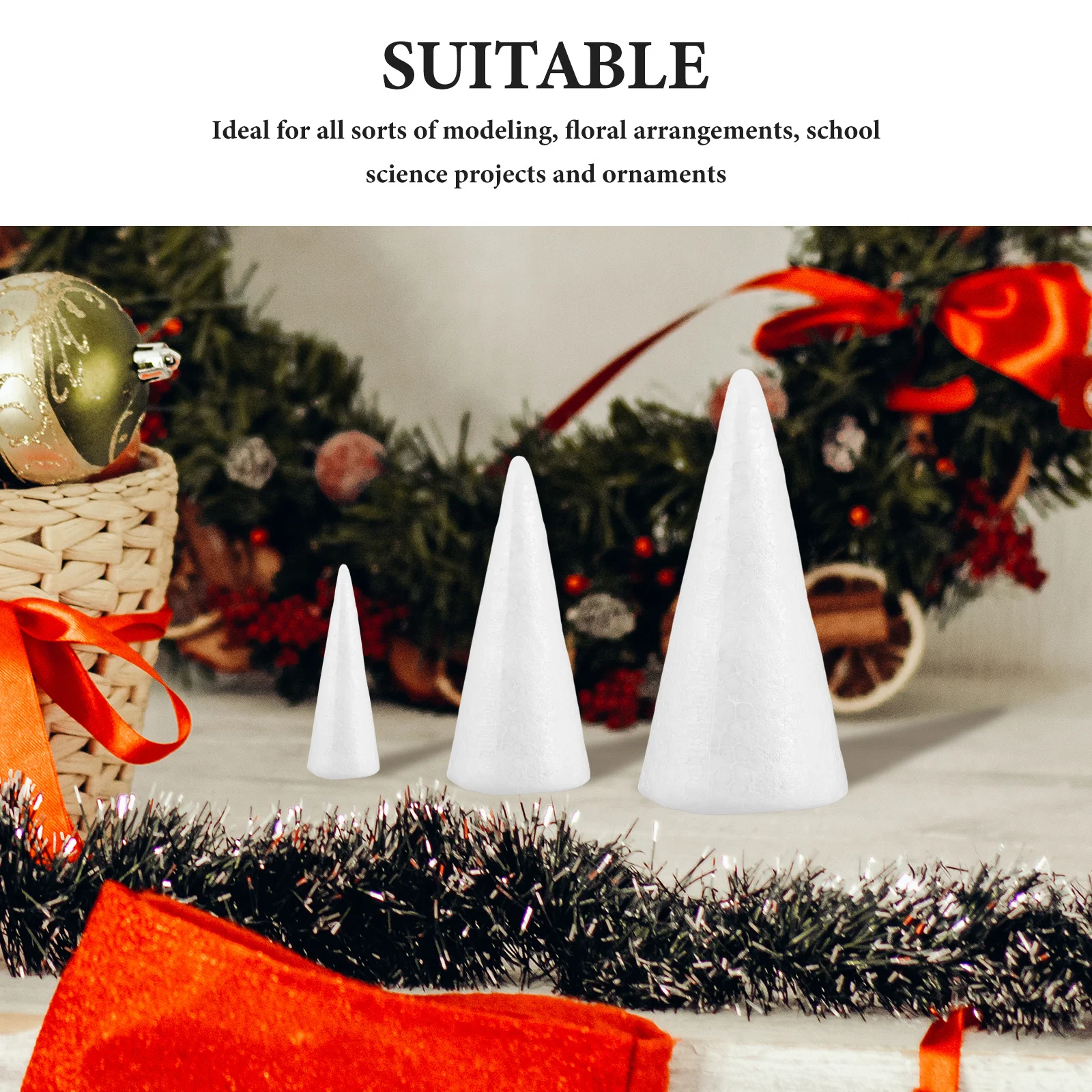 15 Pcs Christmas Tree Foam Cones for DIY Outdoor Decor - Image 4
