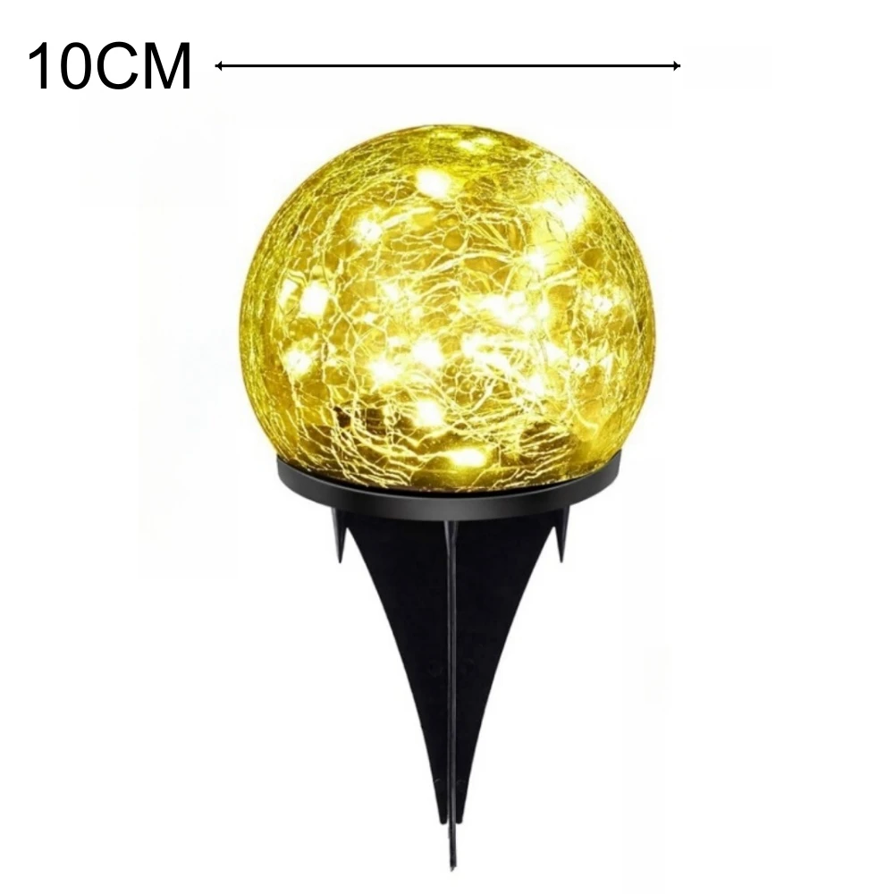 Solar Globe Lights Outdoor Garden Cracked Glass Ball Solar Lights Outdoor Outside Outdoor Decorations for Patio Yard Lawn Decor - Image 7