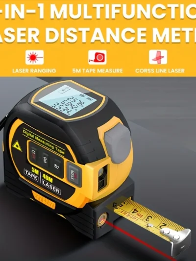 1pc Laser Tape Measure 3 In 1 Digital Tape Measure