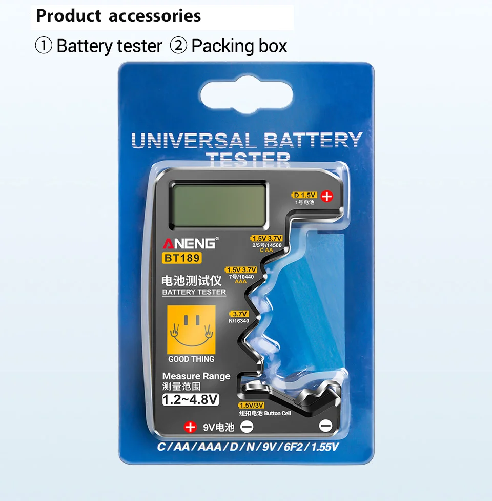ANENG BT189 Button Cell Battery Tester 9V N D C AA AAA - Image 18
