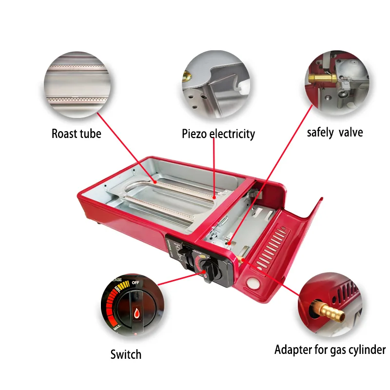 Portable BBQ Stainless Steel Stove Gas Grill - Image 3