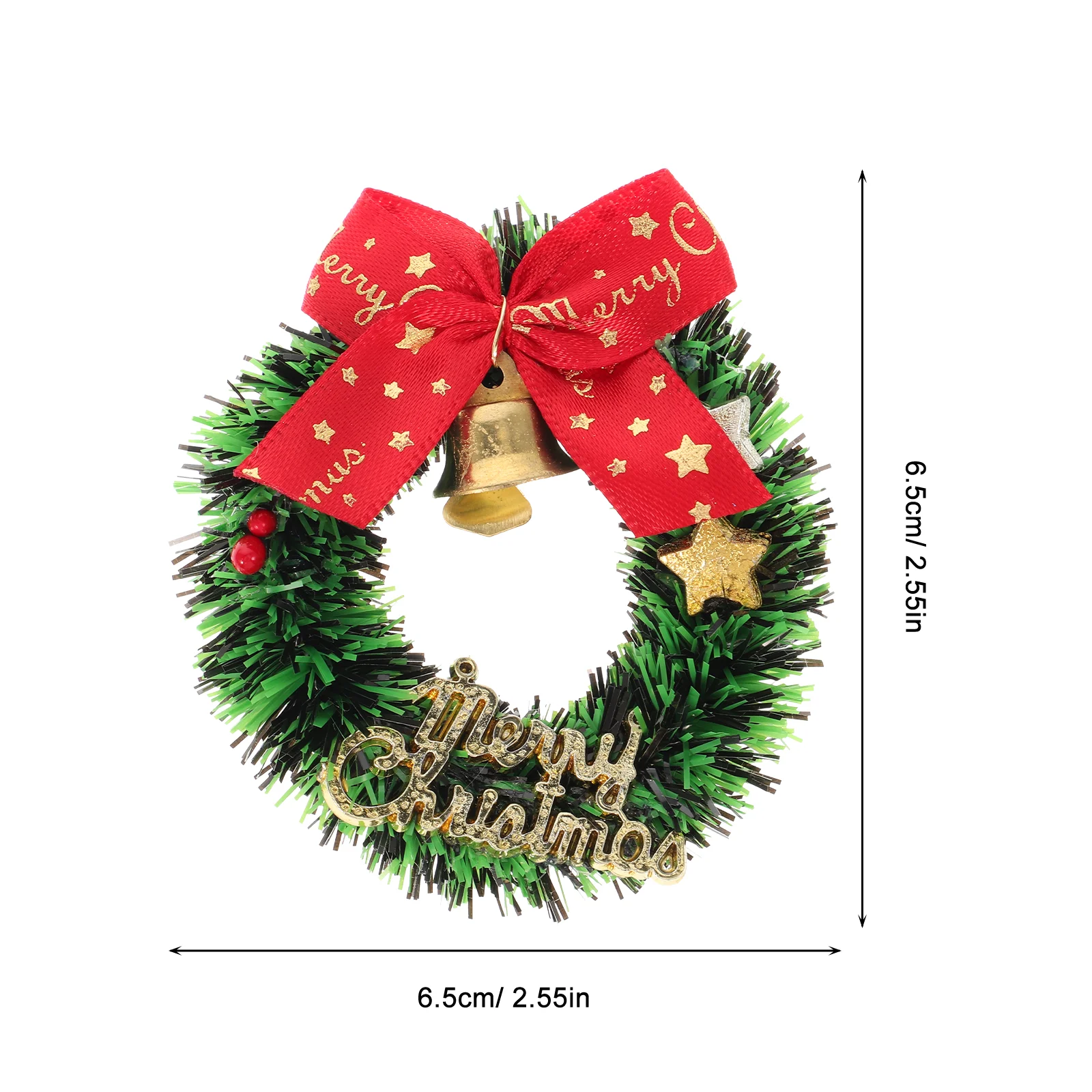 Christmas Wreath Hanging Mini House Small Miniature Garland Pendants Decorative Outdoor - Image 4