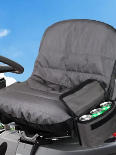 Lawn Mower Tractor Seat Cover Padded Comfort Pad Storage Pouch Medium Waterproof
