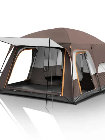 2 Rooms 1 Living Room Waterproof Extra Large Space 8 To 12 Persons Portable Family Outdoor Camping Tent
