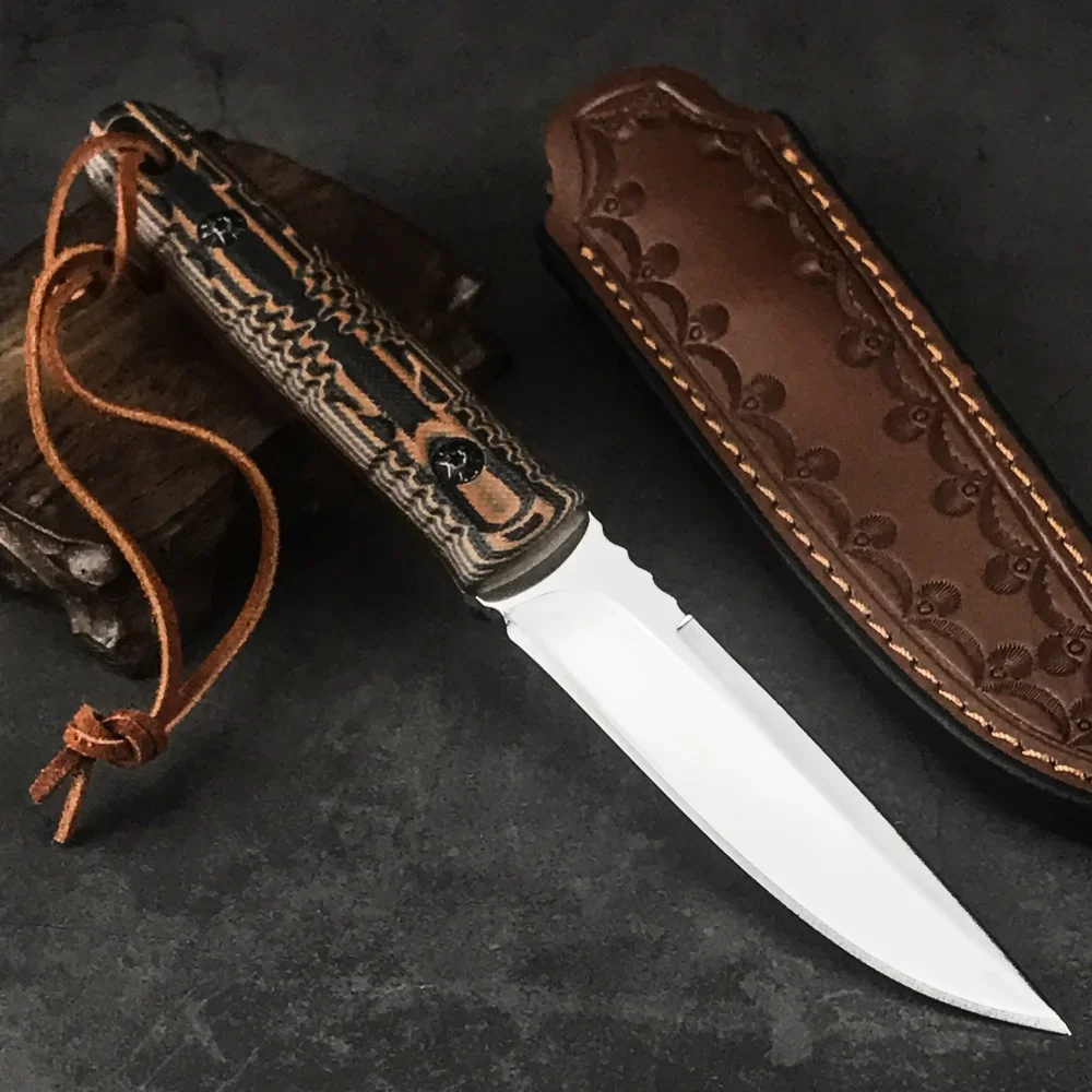 Survival Fixed Blade Knife Leather Sheath High Quality - Image 5