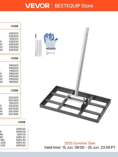 VEVOR Lawn Leveling Rake with Handle