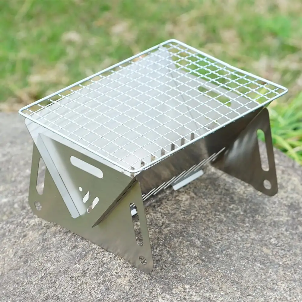 Stainless Steel Incinerator Grill BBQ Charcoal Stove Outdoor Equipment Portable Supplies Camping Stove Folding Picnic Kitch P2R4 - Image 5