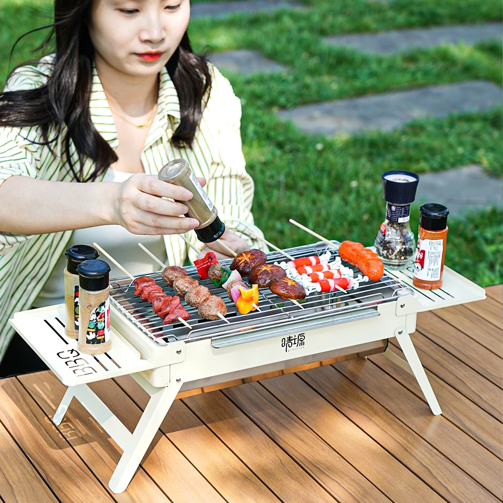 Detachable Camping Grill Portable Mini Stove Folding Barbecue Cookstove Durable Foldable BBQ Grill Rack Outdoor Cookware - Image 2