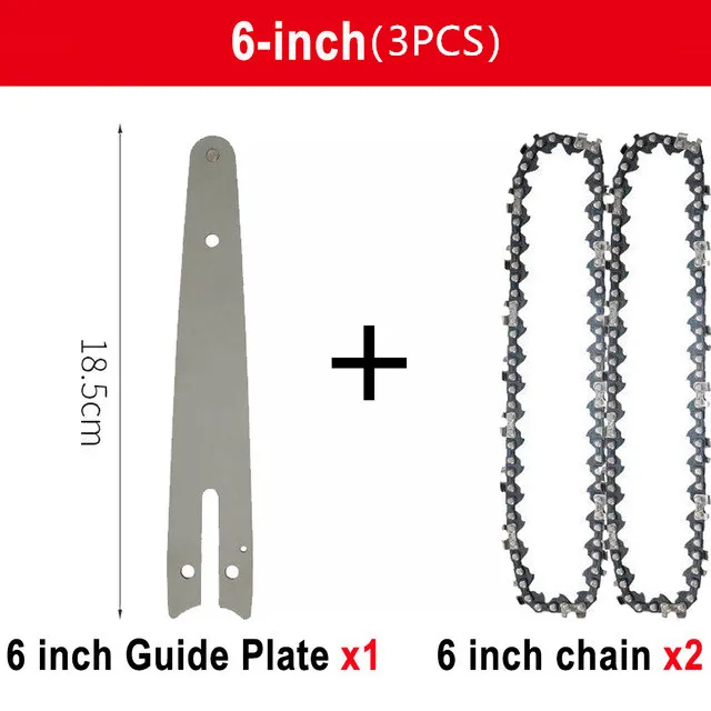 Chainsaw Spare Chain Replacement 4" 6" 8" For Mini Electric Chainsaw - Image 11