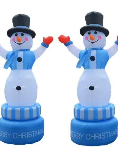 210cm Giant Outdoor Christmas Inflatable Snowman Doll with Led Lights Rotate
