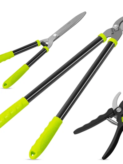 Deli 3-Piece Loppers, Hedge Clippers & Pruners Set