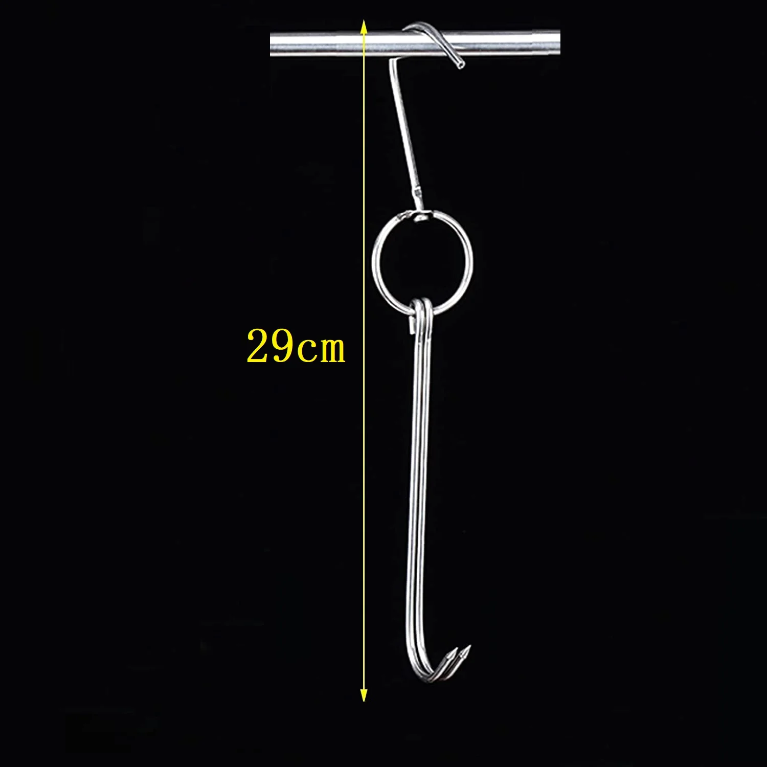 Stainless Steel Meat Hooks with Double Hook Poultry Roast Duck Bacon Hanging Hook Grill Hanger for Drying Cooking BBQ Utensils - Image 8