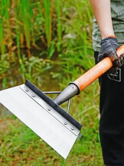 Outdoor Garden Shovel with Glove Multifunctional Cleaning Shovel Head Steel Flat Shovel Ice Shovel Planting Weeding Farm Tools