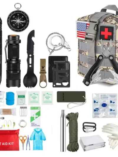 Survival First Aid Kit Survival Full Set Molle Outdoor Gear Emergency Kits Trauma Bag