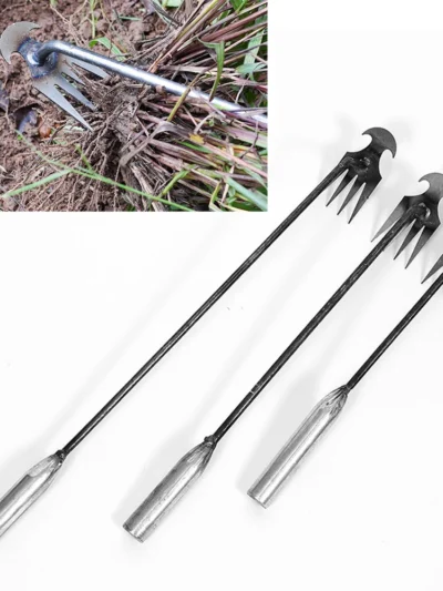 Uprooting Weeding Tool Steel Weed Puller Dual Purpose Hand Remover for Garden Yard Farm Weed Removal