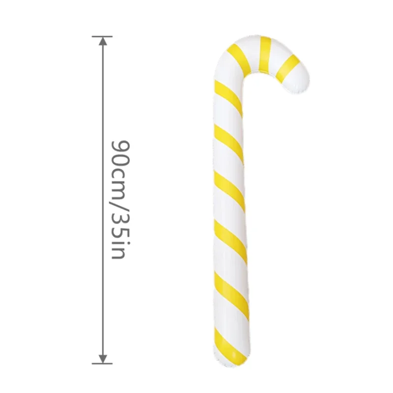 90cm Inflatable Christmas Candy Cane Stick Balloons Outdoor - Image 12