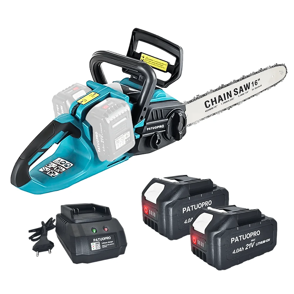 16 Inch Brushless Chainsaw, Cordless Electric Wood Cutting Garden Pruning Power Tools For Makita 18V Battery - Image 8