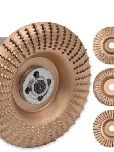 3 pieces of wood polishing tools,including angle grinder, burr grinding disc, burr grinding wheel, and woodworking grinding tool