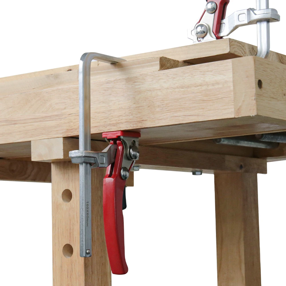 Allsome 2PCS 160x60mm Quick Guide Rail Clamp Carpenter F Clamp - Image 2