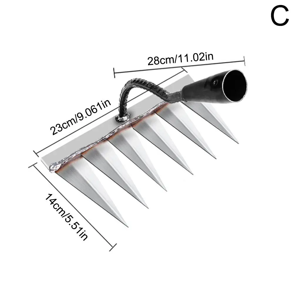 Gardening Hoe Weeding Rake Steel Farm Tool - Image 5