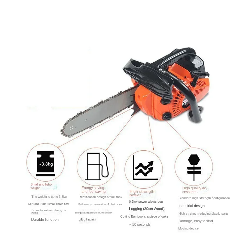 12-Inch High Power Bamboo Saw Chainsaw Gasoline Wood Saw - Image 2