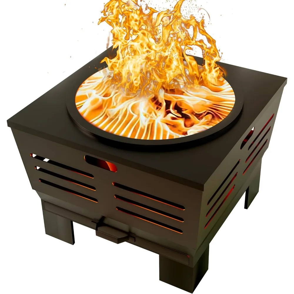 Stove Bonfire with Stand,Smokeless Fire Pit | Wood Burning Firepit with Ash Pan - Image 2