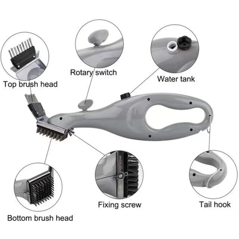 Portable Steam Cleaning Brushes Barbecue Grill Cleaning Brush BBQ Tools Cleaner Scraper Kitchen Gadget Grill Stain Removal Brush - Image 6