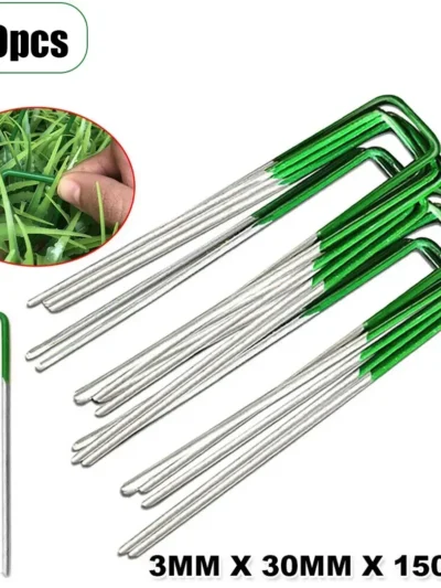 Artificial Fake Grass Staples, 20pcs, Metal U-shape Pins