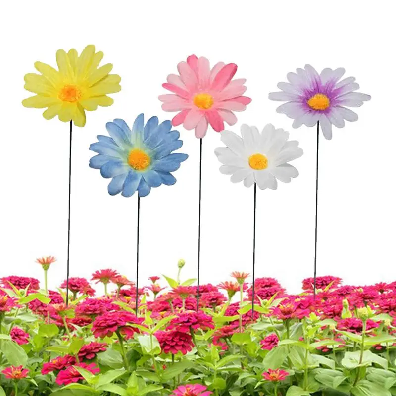 Daisy Flower Yard Stakes Garden Art Ornament Mother's Day Decoration Flower For Indoor Outdoor Lawn Porch Patio Farm decor - Image 2