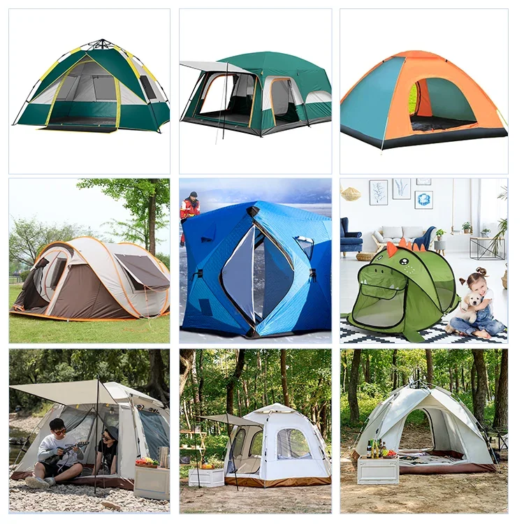2 Rooms 1 Living Room Waterproof Extra Large Space 8 To 12 Persons Portable Family Outdoor Camping Tent - Image 3