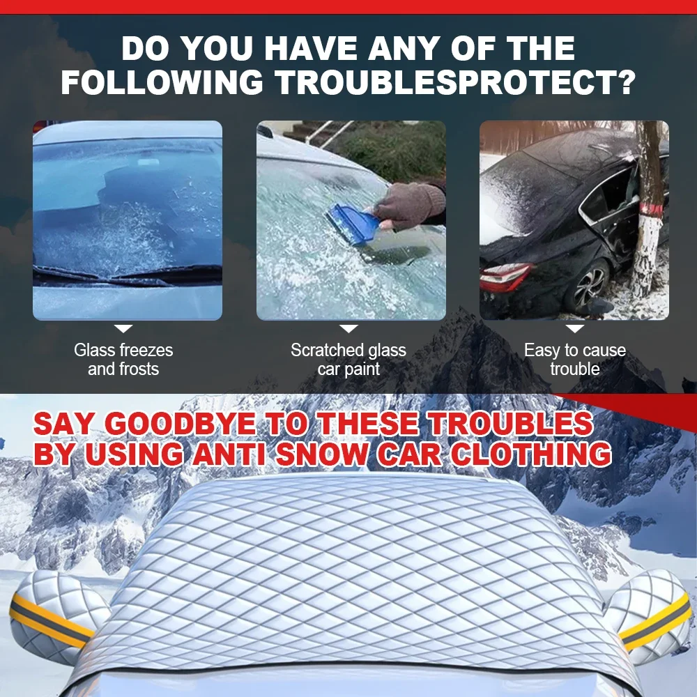 Magnetic Car Windshield Snow Ice Protector Window Sun Shade Anti Frost Cover Visor Auto Winter Exterior Tesla - Image 3