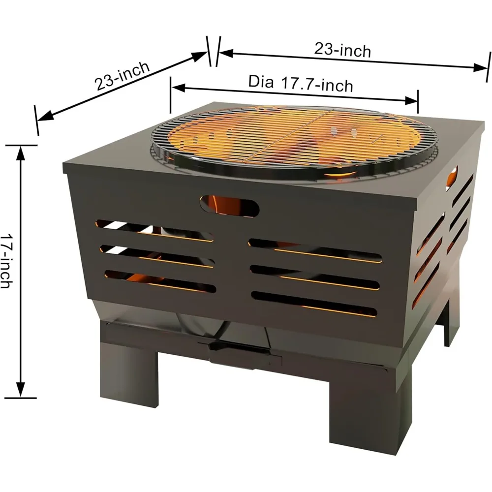 Stove Bonfire with Stand,Smokeless Fire Pit | Wood Burning Firepit with Ash Pan - Image 6