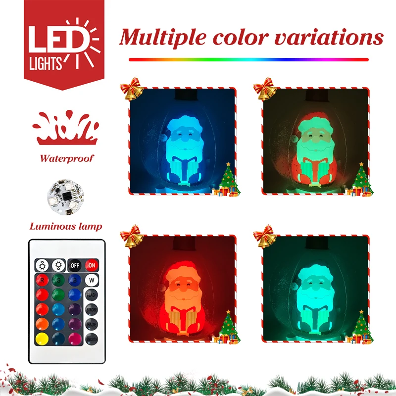 PVC Inflatable Christmas Ball with Remote Control 55CM Giant LED Luminous Christmas Decorated Ball Outdoor Party Yard Ornaments - Image 2