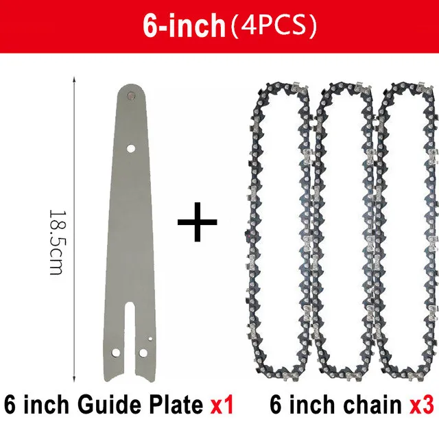 Chainsaw Spare Chain Replacement 4" 6" 8" For Mini Electric Chainsaw - Image 8