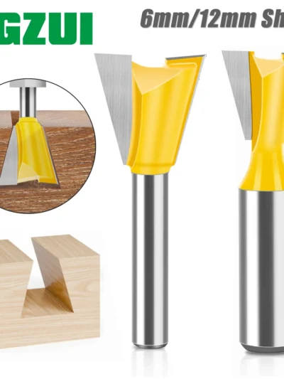 1Pcs 6mm 12mm Shank Dovetail Joint Router Bits Set Dovetail Joint Router Bits Set