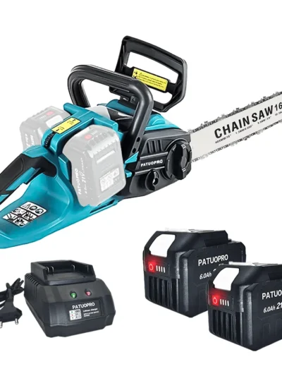 16Inch Electric Chainsaw, Cordless Pruning, Brushless, Handheld Power Tool For 42V (21V X 2) Makita Battery
