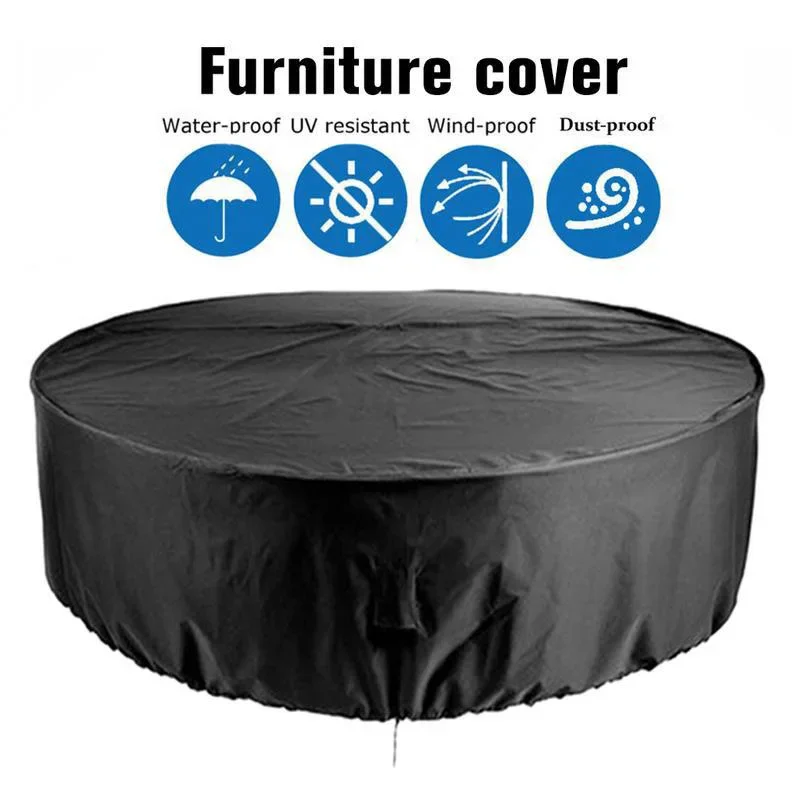 Fire Pit Cover Round Brazier Stove Cover Waterproof Windproof Sun Protection For Outdoor Garden Furniture Sets Muebles De Jardín - Image 2