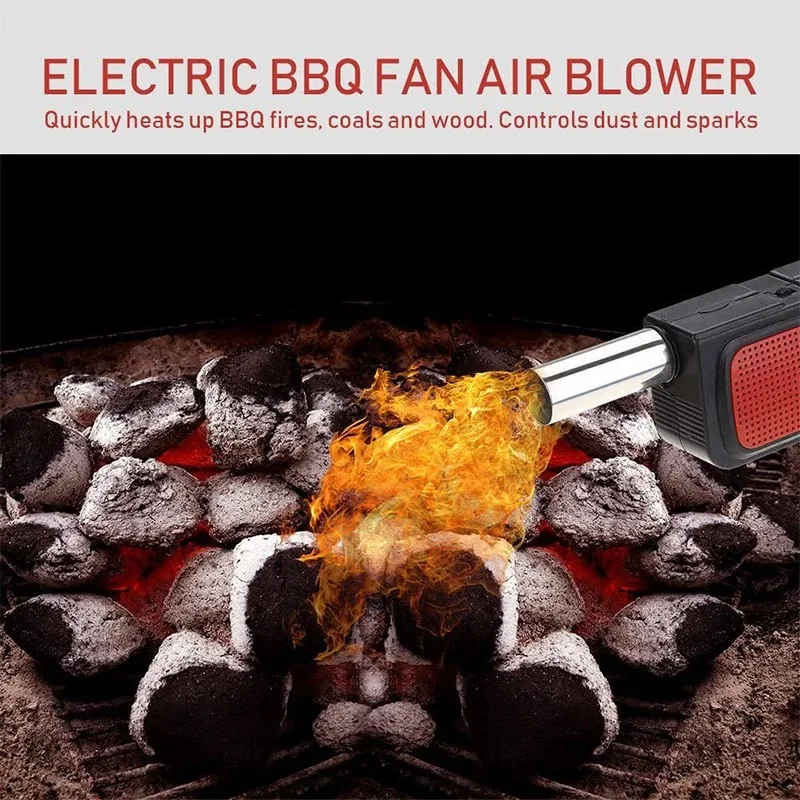 BBQ Air Blower Portable Handheld Electric Grill Fan Fire Bellows Tool - Image 3