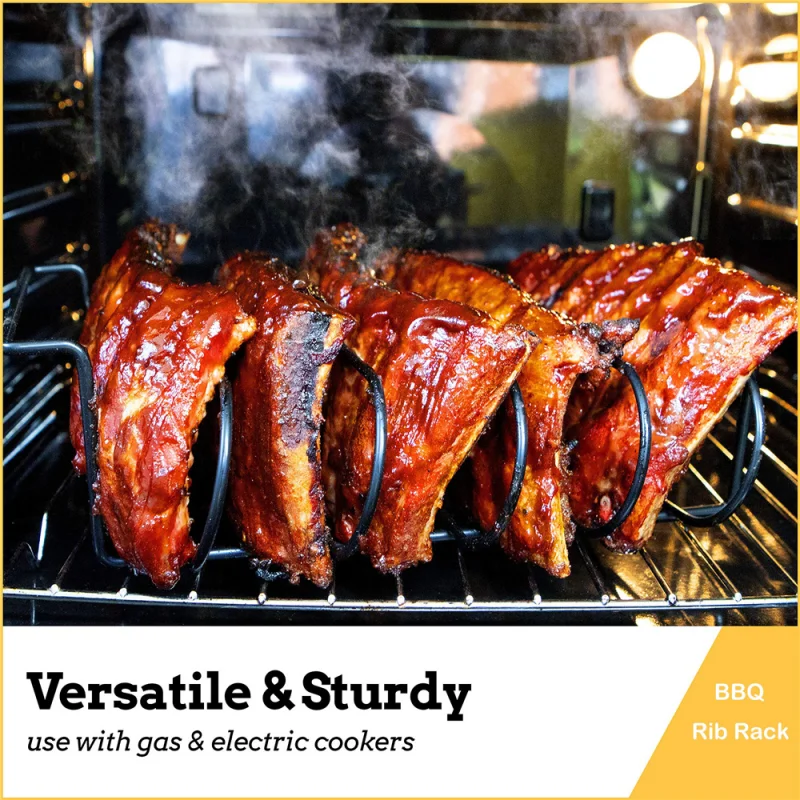 Non-Stick BBQ Rib Rack Stand for Gas Smoker - Image 5