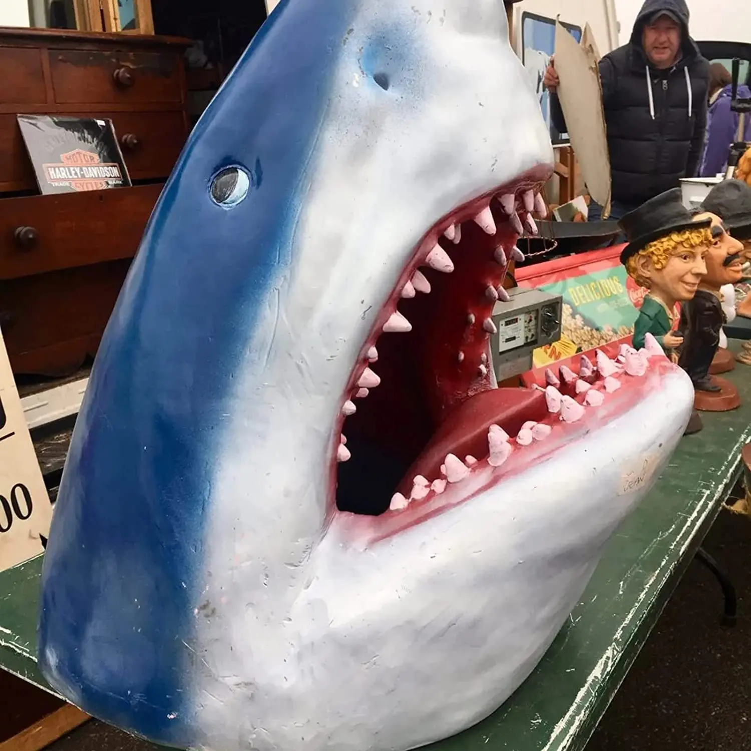 White Shark Garden Art Statue - Image 6