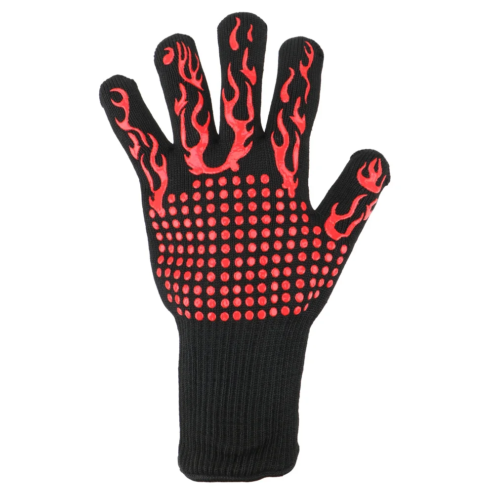 Fireproof Oven Mitts Flame Retardant 300-500 Centigrade Microwave Oven Gloves Extreme Heat Resistant Non-slip BBQ Fire Gloves - Image 9