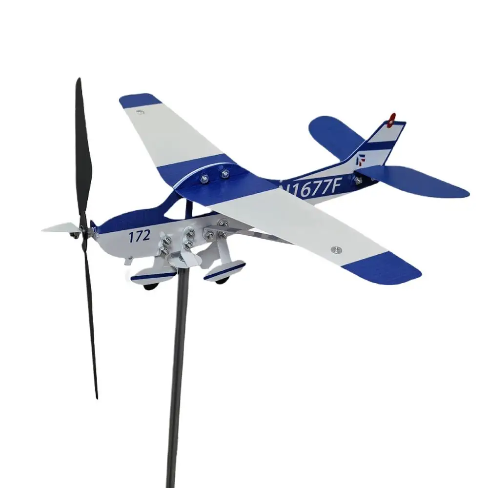 Wind Vane For Yard Sturdy Metal Airplane Shapes Wind Vane Decorative Multifunctional Wind Direction Indicators Weather Vanes - Image 7