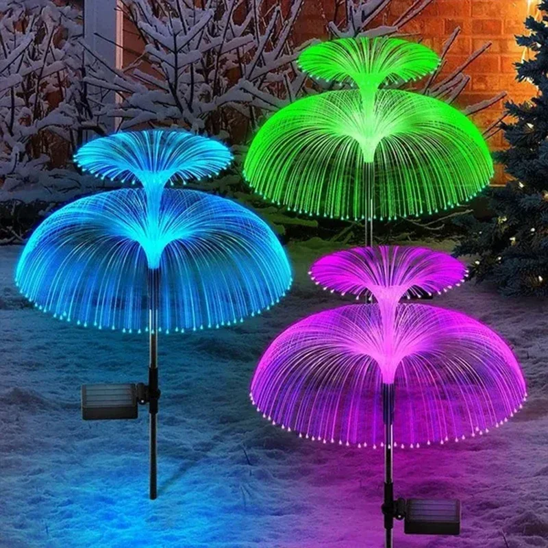 Solar Garden Lights Outdoor Waterproof Fiber Optic Jellyfish Lawn Lights Outdoor Patio Villa Yard Decor - Image 7