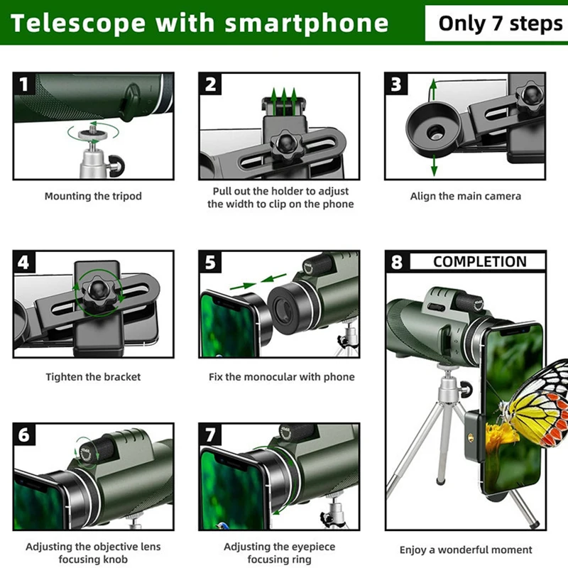 Portable Zoom HD 5000M Telescope Folding Long Distance Mini Powerful Telescope - Image 6